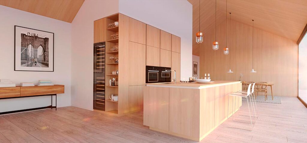 interiores minimalistas con madera